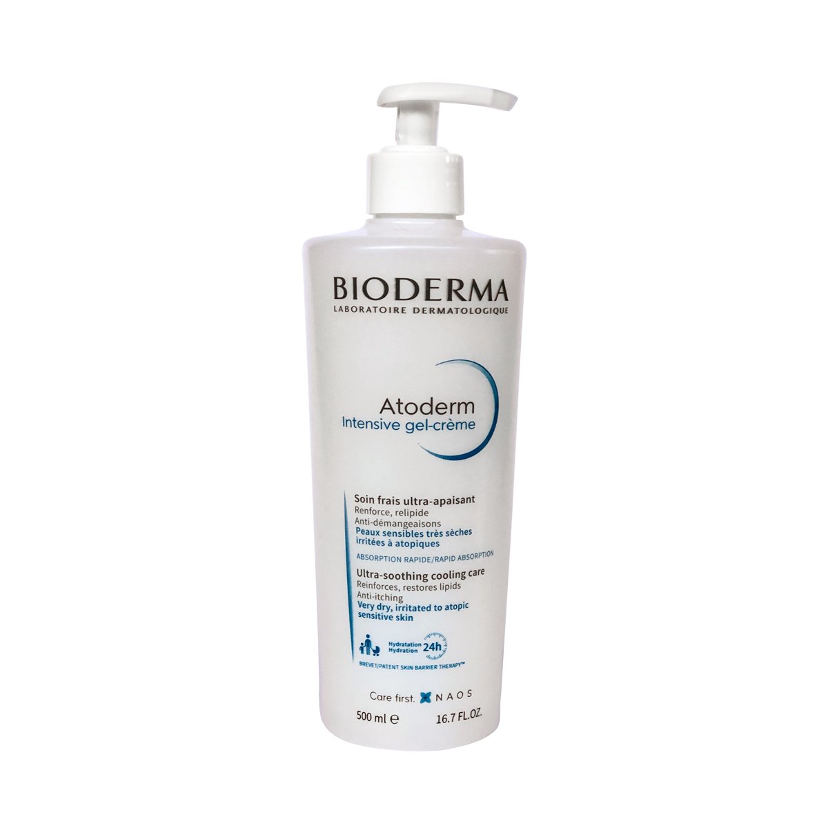 Bioderma Atoderm Intensive, Gel-crema hidratante para piel seca e irritada, 500ml