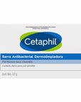 Cetaphil, Barra antibacterial dermolimpiadora para piel sensible, 127gr