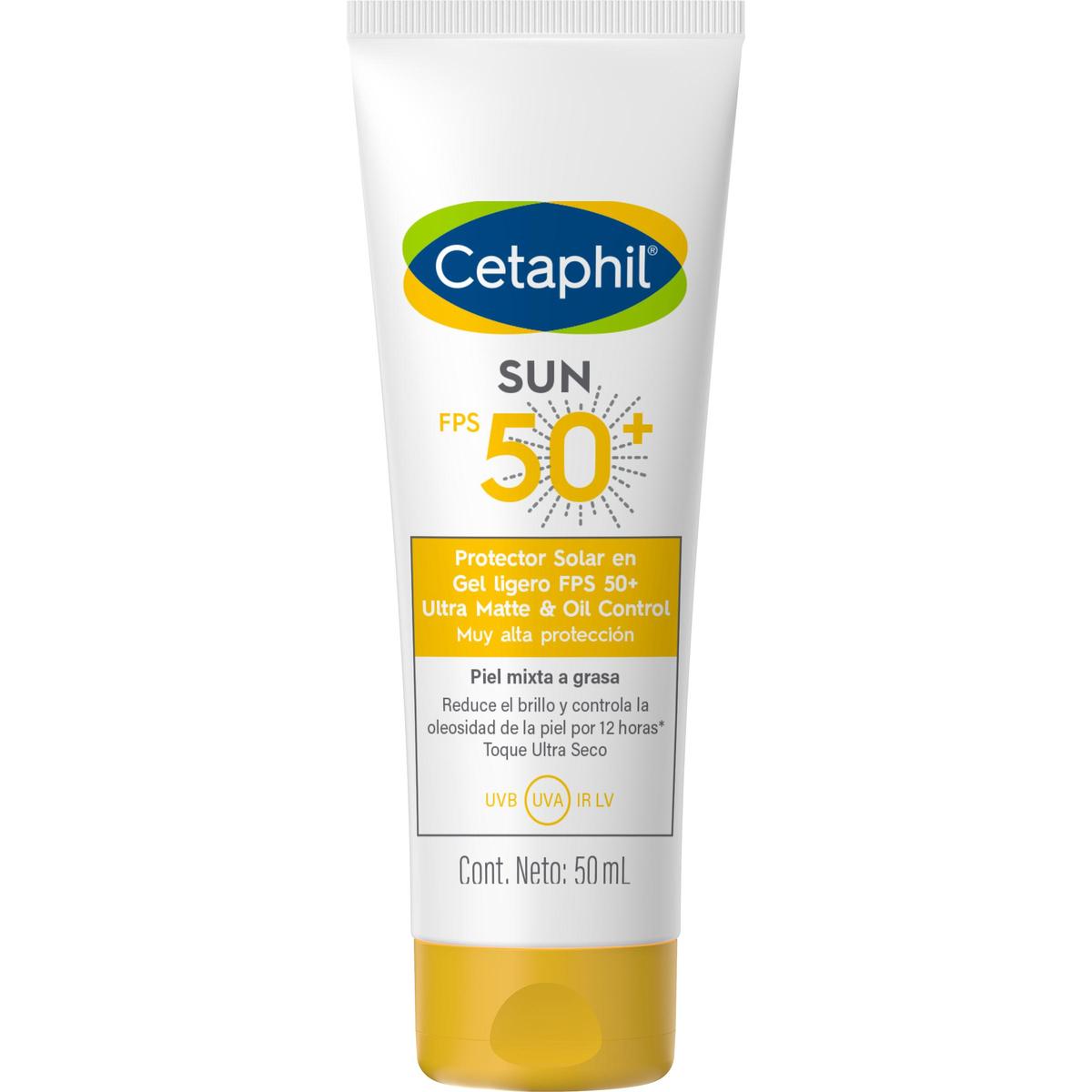 Cetaphil Sun Oil Control FPS50+, Protector solar en gel, 50ml