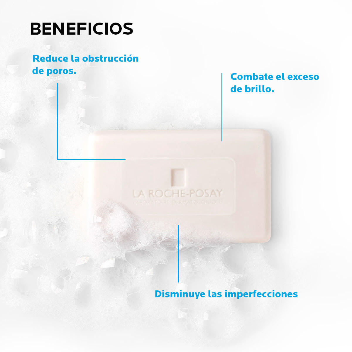 La Roche Posay effaclar barra concentrado, barra limpiadora de piel grasa 70g.