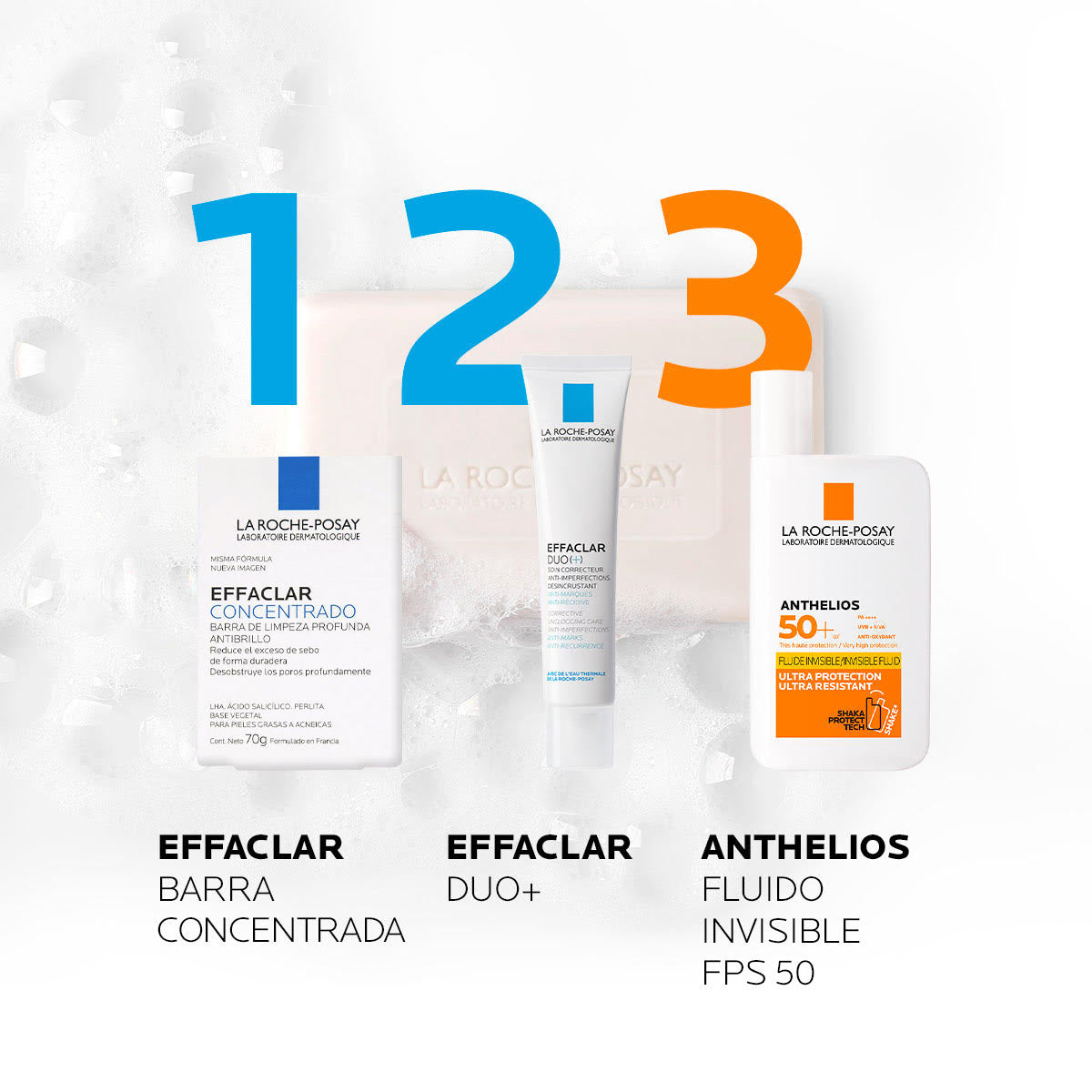 La roche posay effaclar barra concentrado, barra limpiadora de piel grasa 70g.