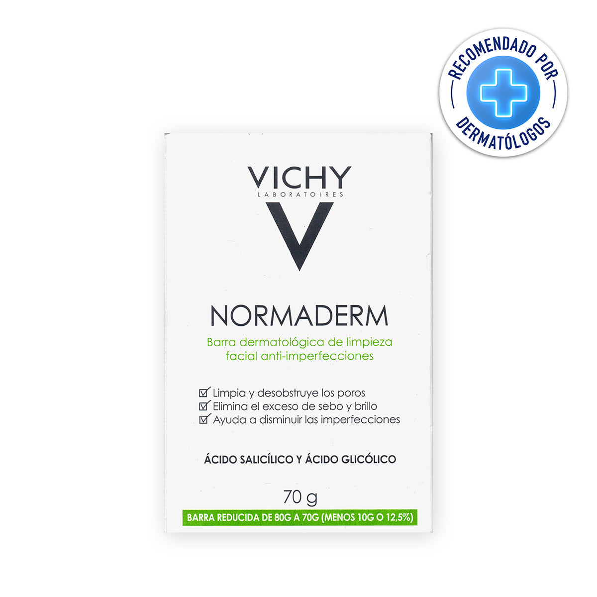 Vichy normaderm barra limpiadora facial 70g.