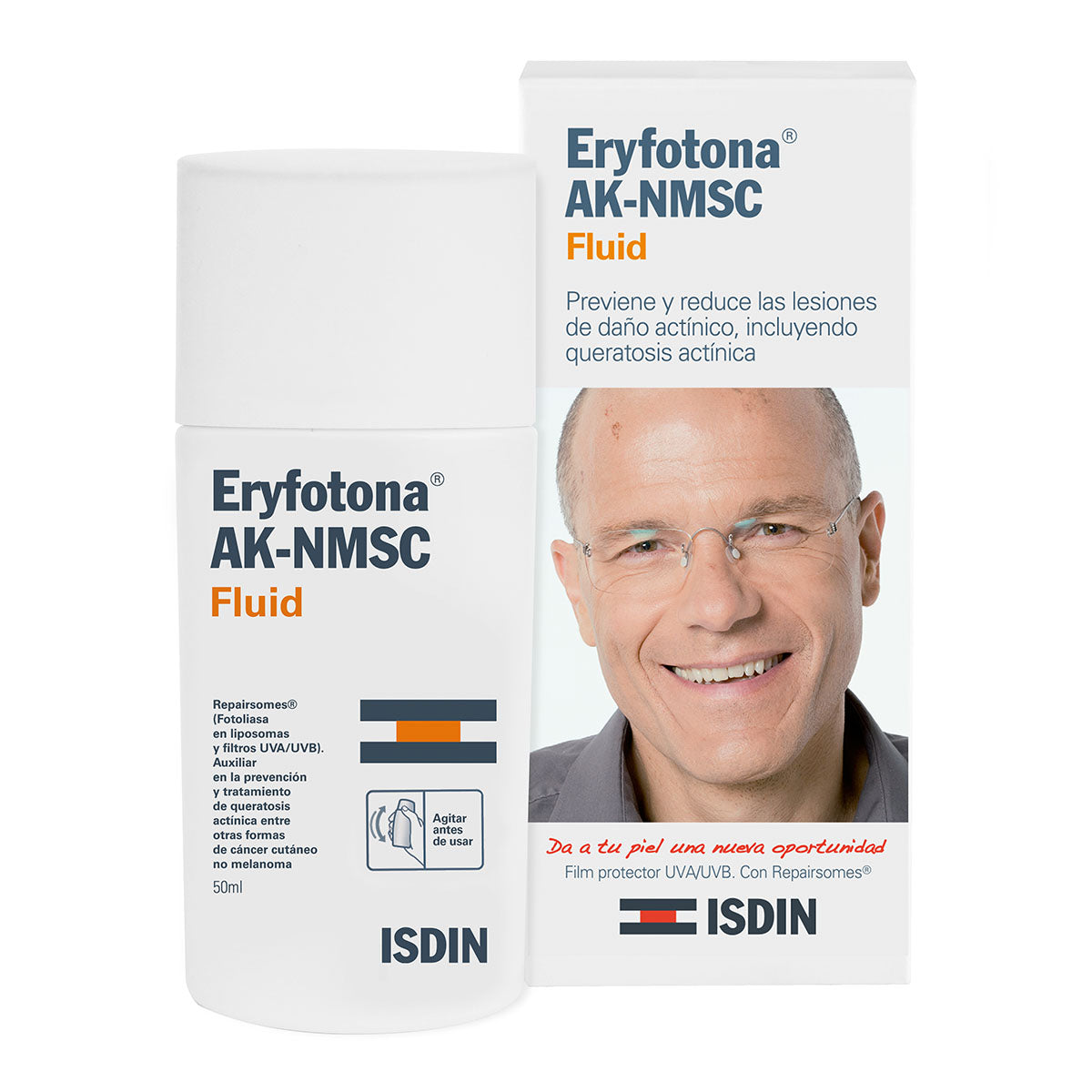 Isdin Eryfotona AK-nmsc Fluido, tratamiento para el daño actínico 50ml.
