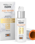 Isdin  Fotoultra Isdin 50+ Age Repair, Protector solar facial antiedad ultraligero que hidrata intensamente 50ml.