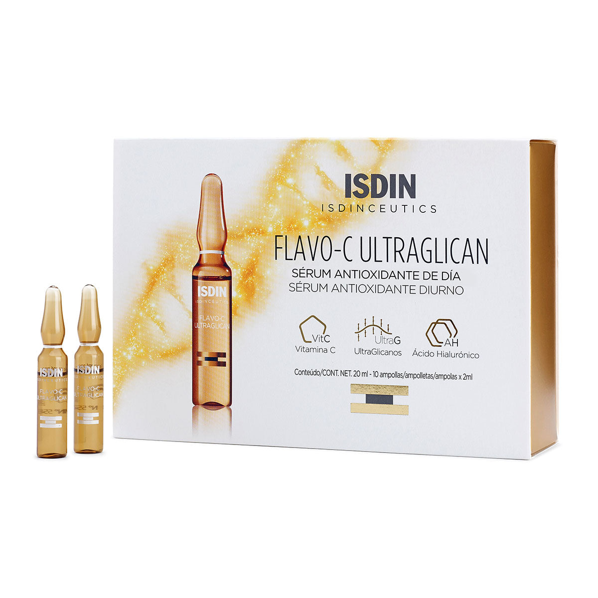 Isdin Isdinceutics Flavo-C Ultraglican, Serum antioxidante de dia 10x2ml.