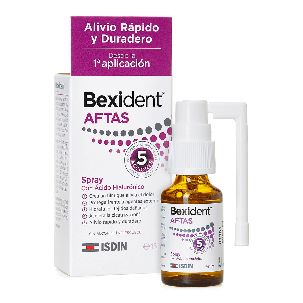 Isdin Bexident Aftas Spray Bucal , alivio rápido y duradero desde la 1ª aplicación 15 ml.