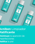 Isdin Acniben Gel Matificante, limpiador para piel grasa con tendencia acnéica 200ml.