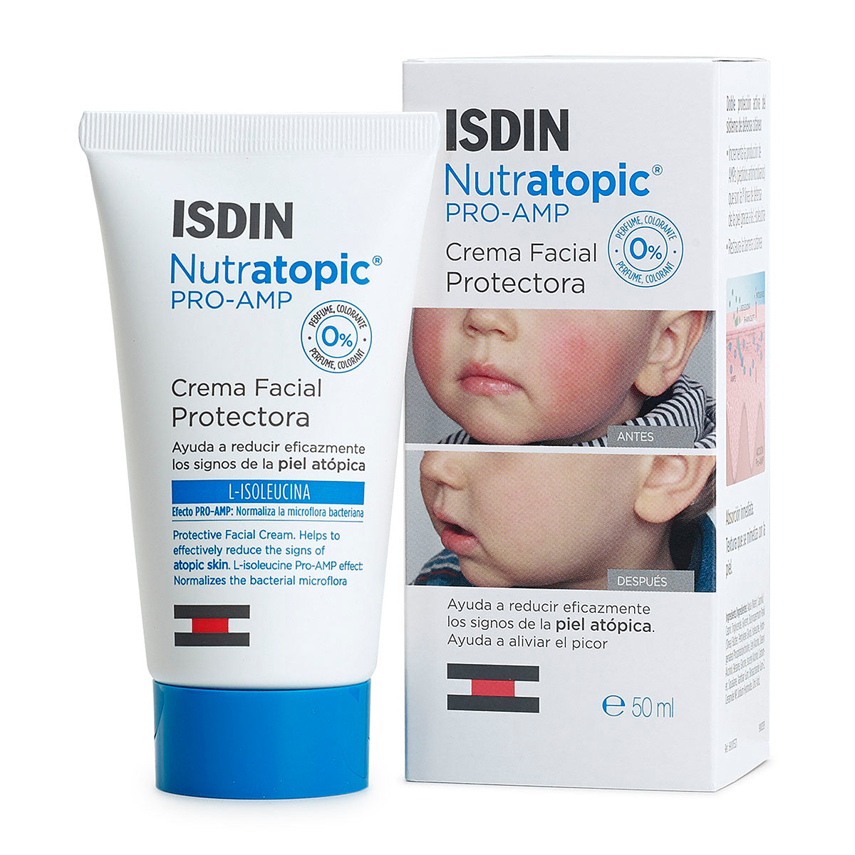 Isdin Nutratopic Pro-amp Crema facial para piel atópica 50ml.