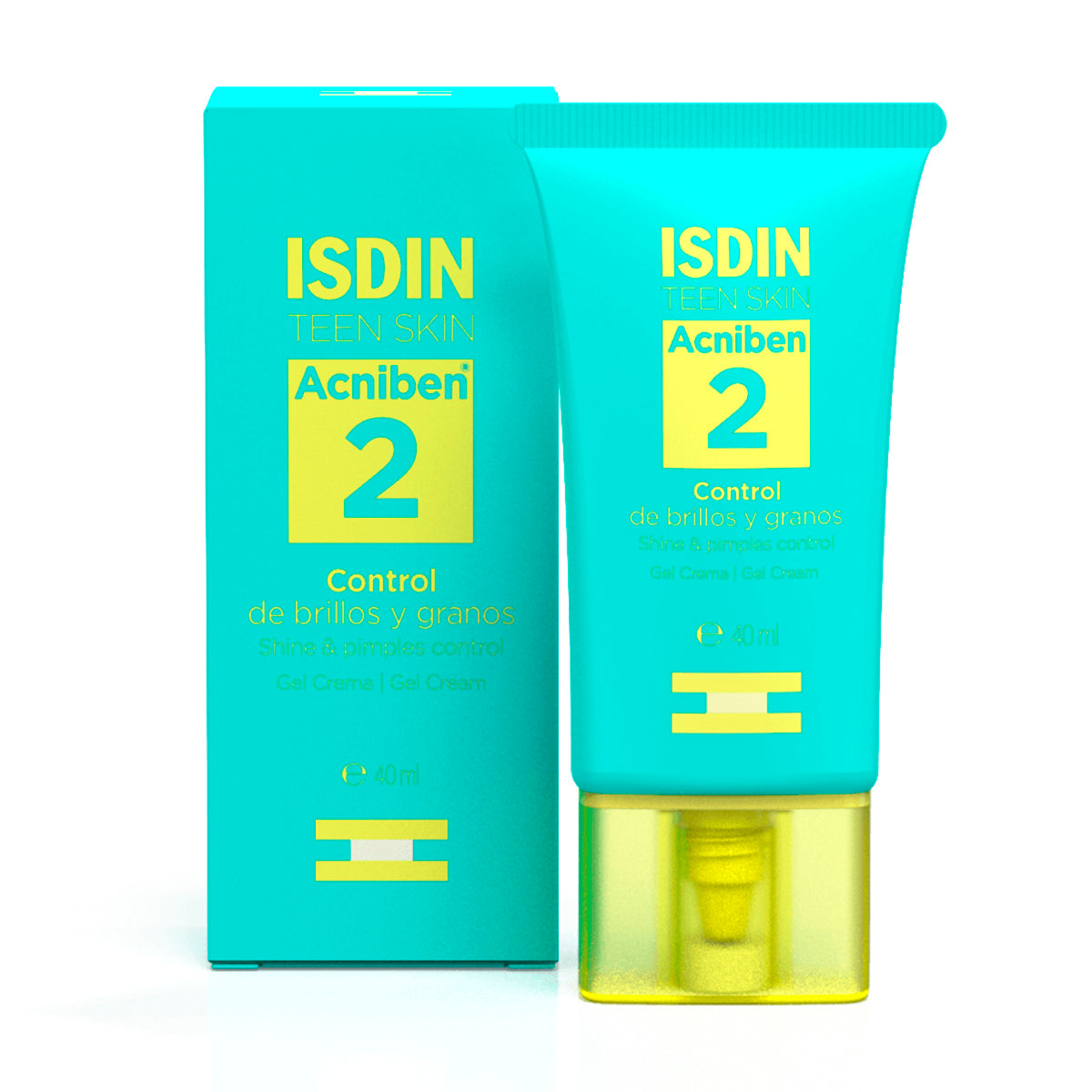 Isdin Acniben gel crema facial, control de brillos y granos 40ml.