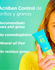 Isdin Acniben gel crema facial, control de brillo y granos 40ml.