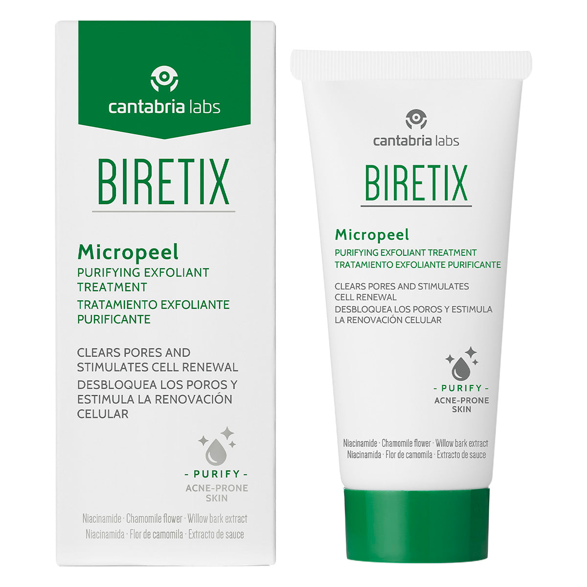 Cantabria Labs Biretix micropeel exfoliante suave 50ml.