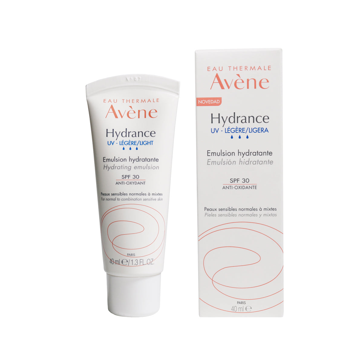 Avene Hydrance ligera UV FPS30, Hidratante para piel deshidratada y sensible 40ml.