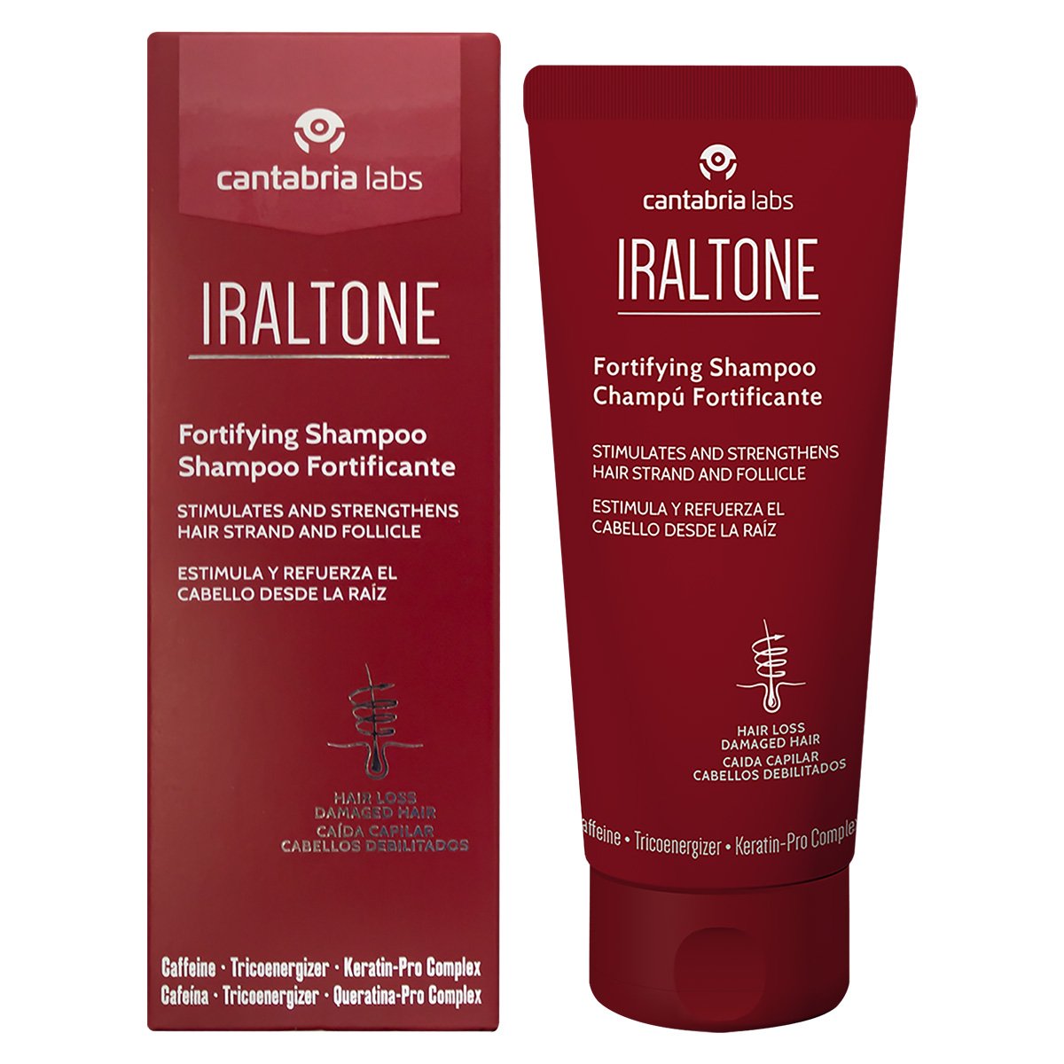 Cantabria Labs Iraltone shampoo anti-caida 200ml.