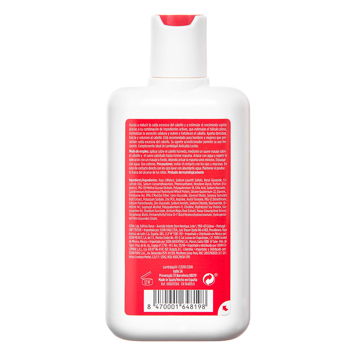 Isdin  Lambdapil shampoo anticaída 200ml.