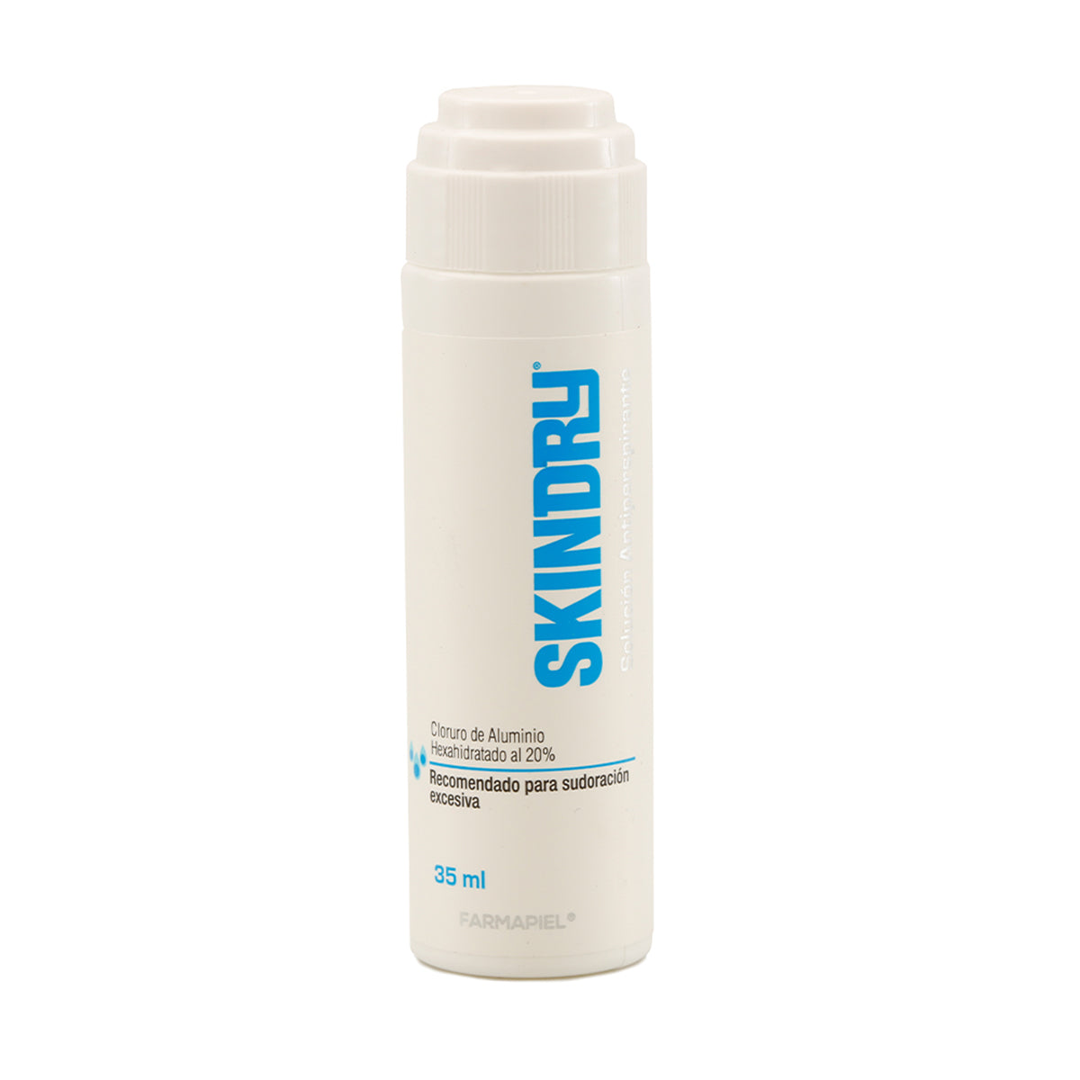 Farmapiel Skindry Solución Antitranspirante, eficaz para sudoración excesiva en pieles normales 35ml.
