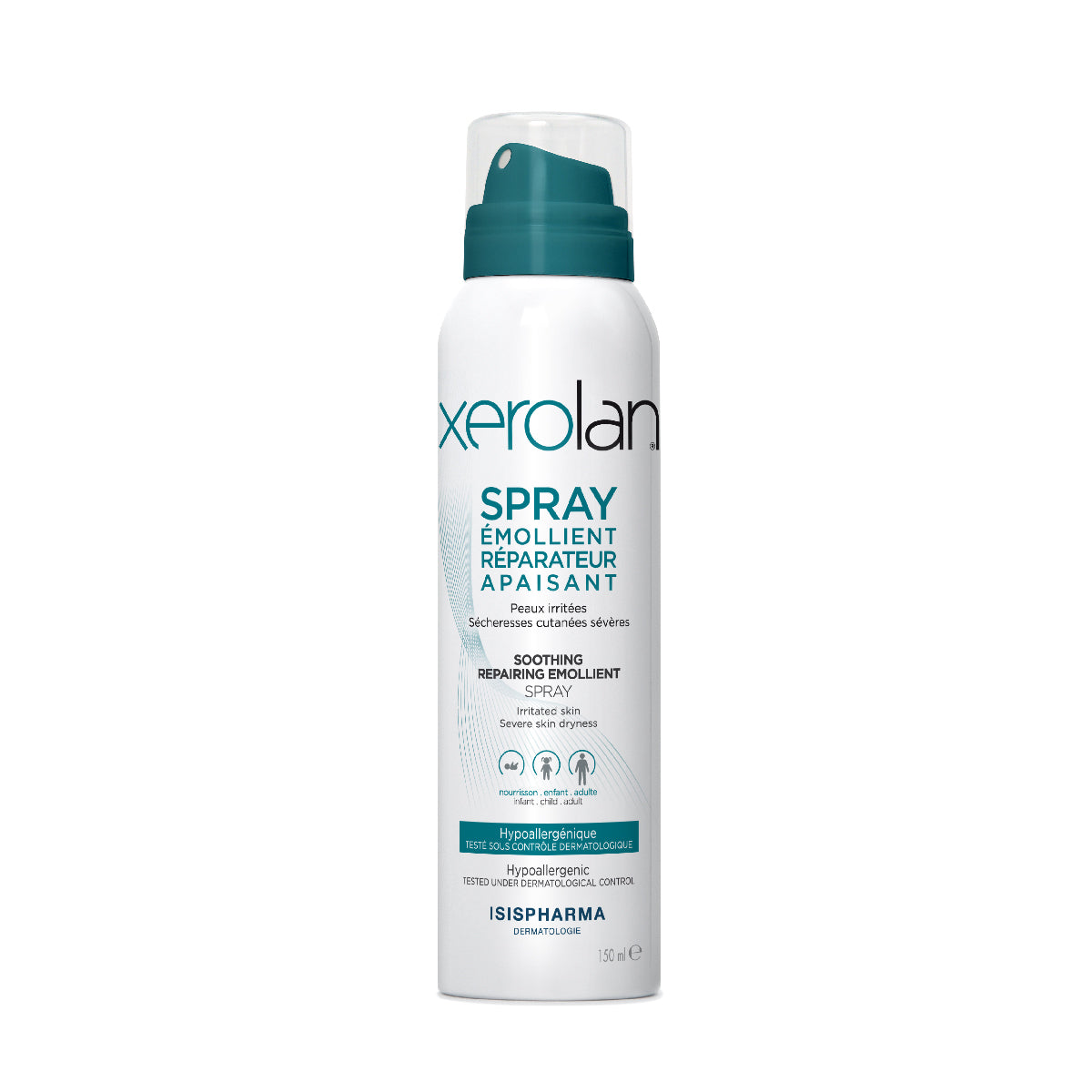 Isispharma  Xerolan Spray Reparador Calmante, Rehidrata la piel y alivia el ardor, 150ml